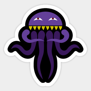 Ultros Purple Octopus Vector Art Sticker